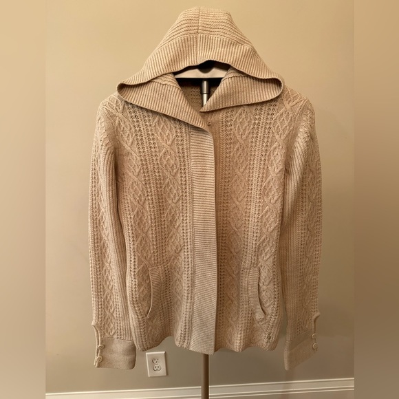 Smartwool Sweaters Smart Wool Cream Wool Zip Cardigan Poshmark